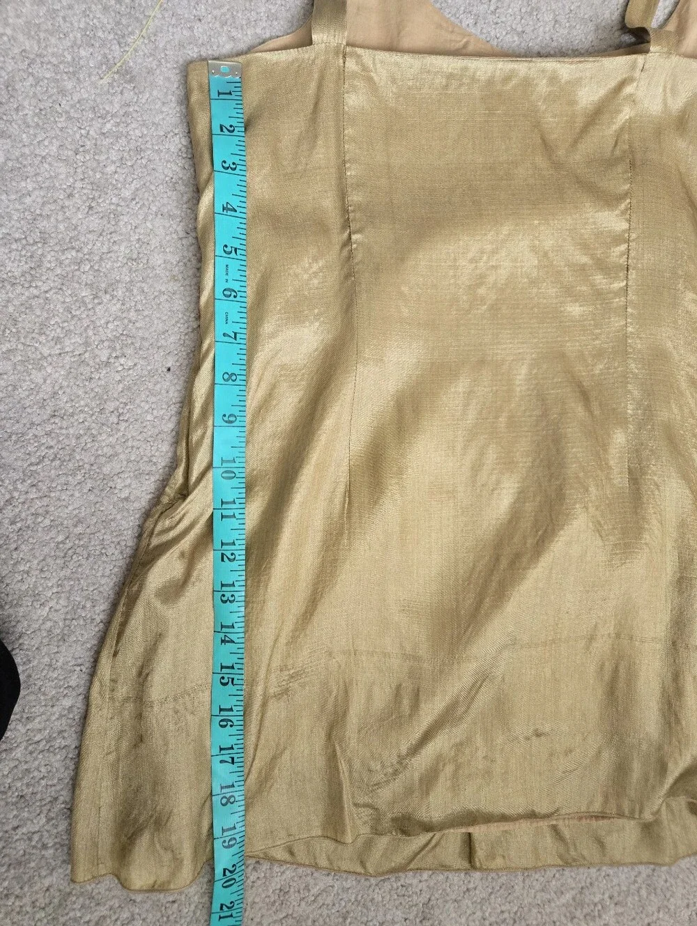 Eileen Fisher 100% Silk Shimmery Tan-Gold Camisole Top. Size XS - Picture 12 of 12